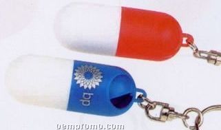 Capsule Pill Box Keychain