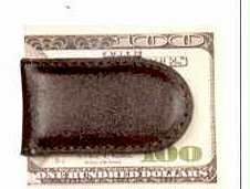 Magnetic Leather Money Clip