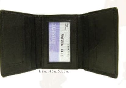 Men's Black Tri-fold Napa Lambskin Wallet