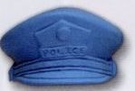 Police Cap Stock Shape Pencil Top Eraser