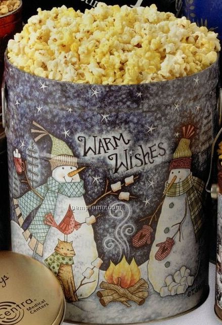 2 Gallon Caramel Designer Popcorn Tin