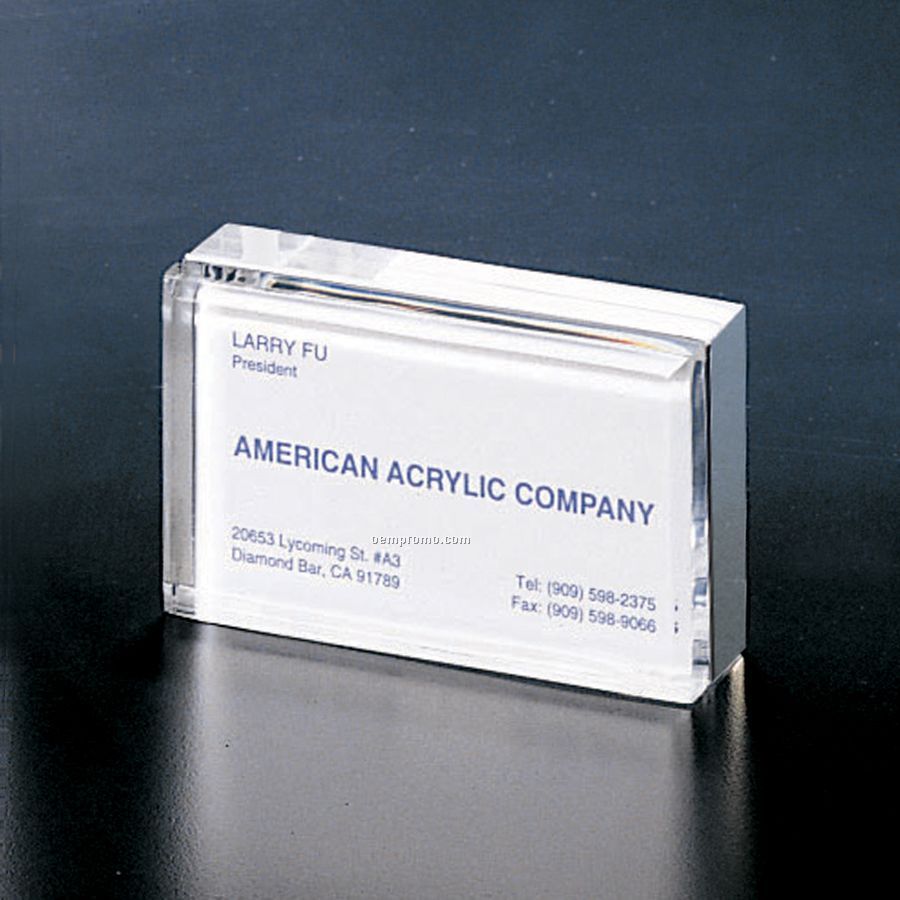 Acrylic Business Card Holder (2"X3-1/2"X1")