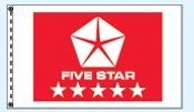 Checkers Double Face Dealer Logo Spacewalker Flag (Five Star Red)