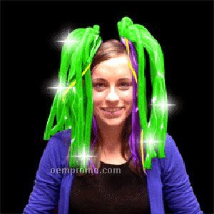 Light Up Hair - Dreads - LED Hairband - Green