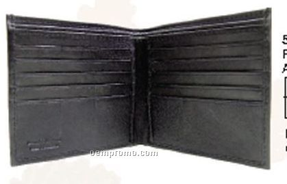 Men's Black Bi-fold Napa Lambskin Wallet