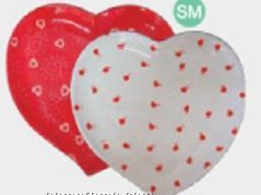 Red Heart Shaped Specialty Tray W/ White Hearts