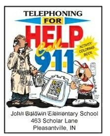 Telephoning For Help 911 Activity Coloring Book