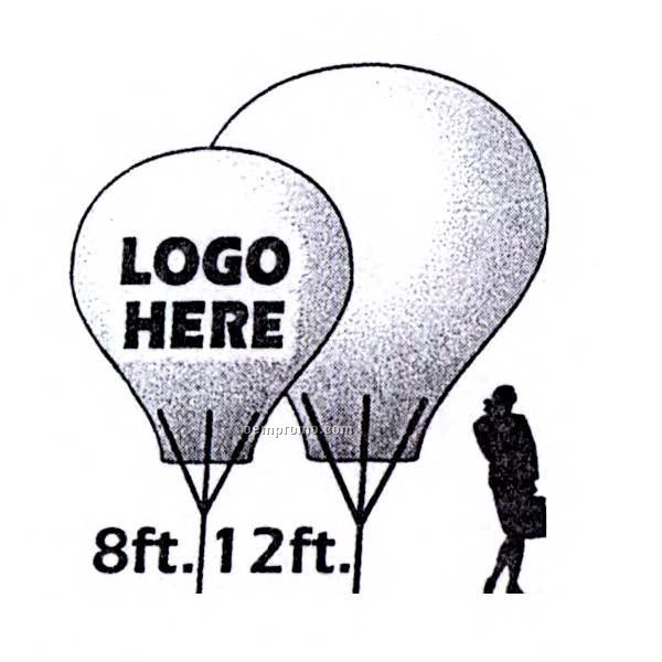 12' Pvc Hot Air Balloon Shaped Inflatable (Digital Logos)