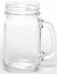16 Oz. Glass Drinking Jar Mug