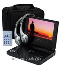 7" Lcd Slim Line Portable Slim Line DVD Player With Headphones