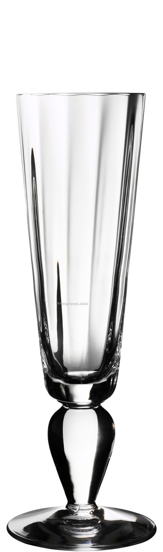 Linne Glass Champagne Flute Stemware W/ Bulb Pedestal Stem By Goran Warff