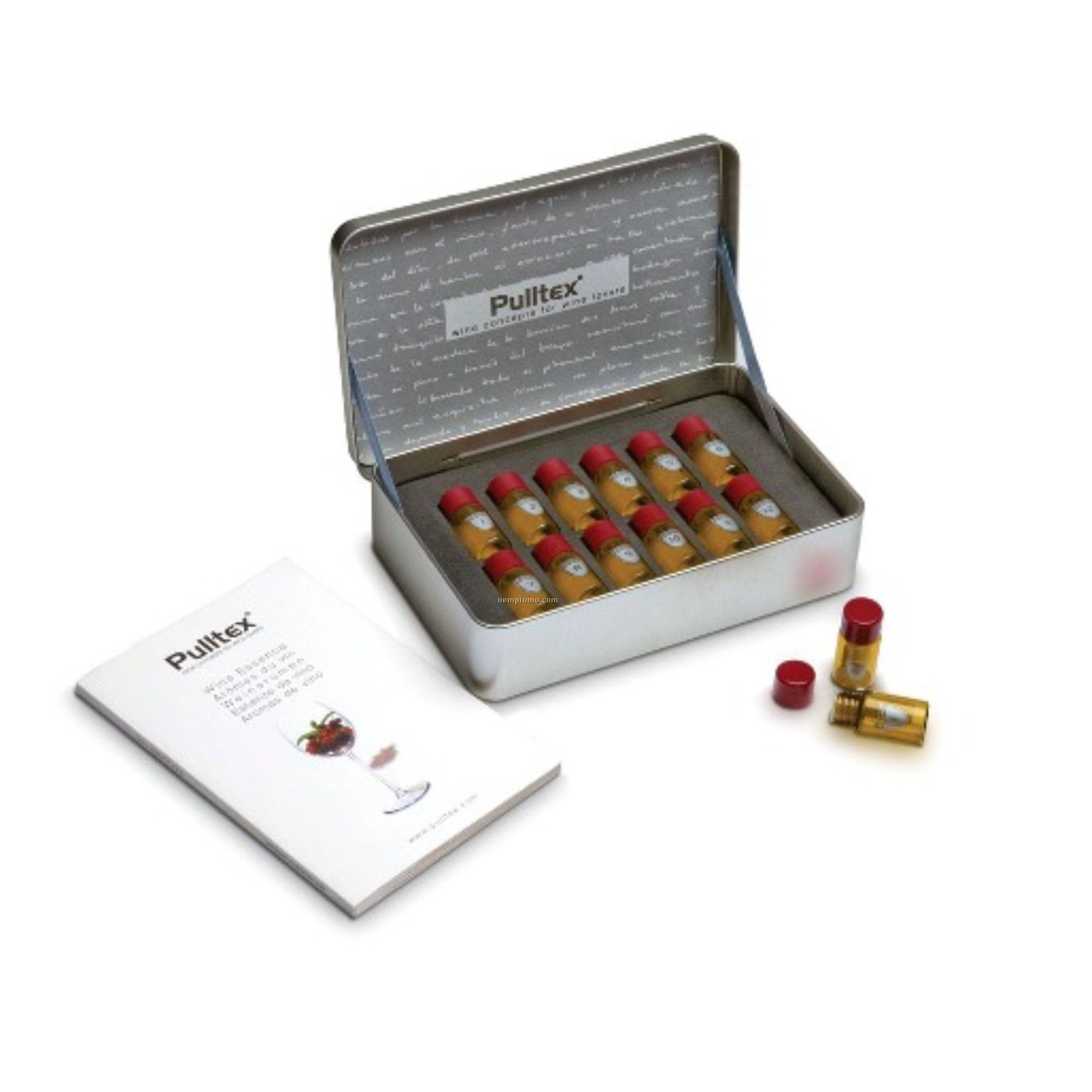 Red Wine Essences Collection Kit With 12 Vial Jars (Screen Printed)
