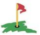 Stock Golf Flag Mascot Chenille Patch