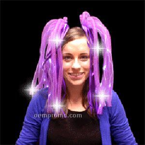 Light Up Hair - Dreads - LED Hairband - Purple