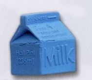Milk Carton Stock Shape Pencil Top Eraser