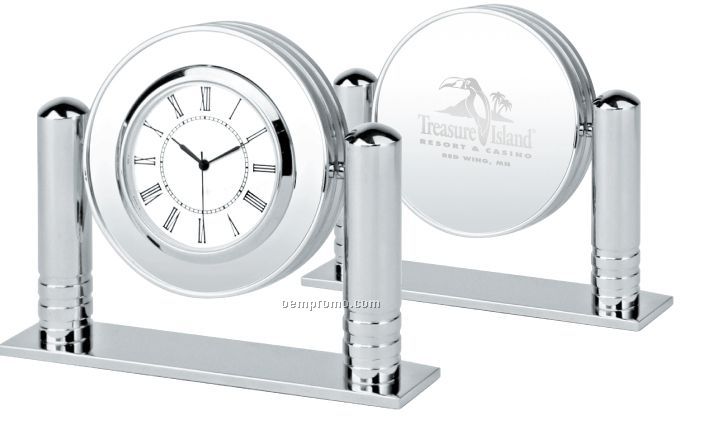 Platinum Swivel Clock