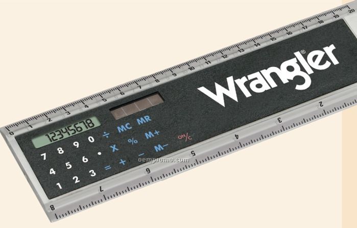 8" Ruler With Calculator And Magnifying Glass