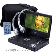 8" Lcd Slim Line Portable Slim Line DVD Player With Headphones