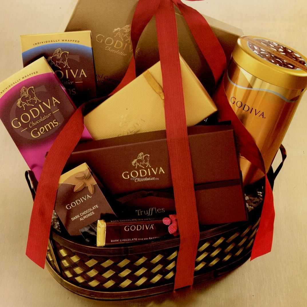 Chocolate Decadence Gift Basket W/ Valentine's Day Ribbon