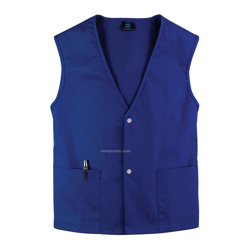 Clerk Vest With White Accent Buttons (S-xl)
