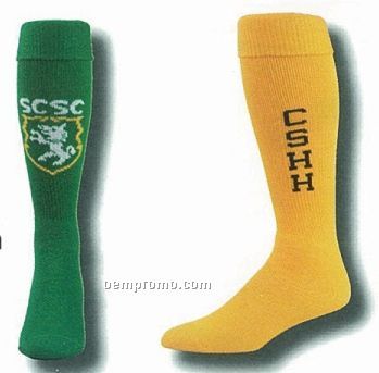 Custom Soccer Tube Sock W/ Knit In Design (5-9 Small)
