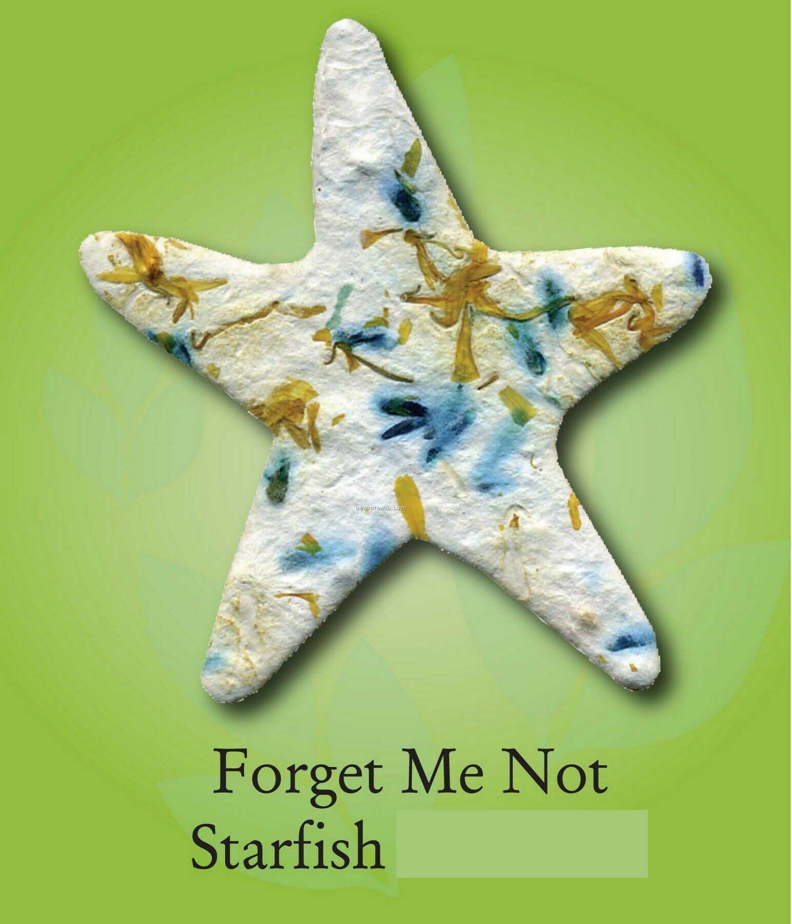 Forget Me Not Starfish Ornament With Embedded Seed