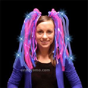 Light Up Hair - Dreads - LED Hairband - Pink & Blue