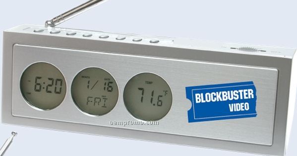 Multi Functional Digital FM Scanner Clock Radio W/Thermometer