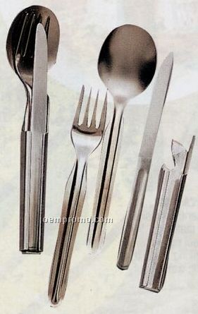 Military Deluxe Chow Kit With Knife/ Fork/ Spoon & Can Opener