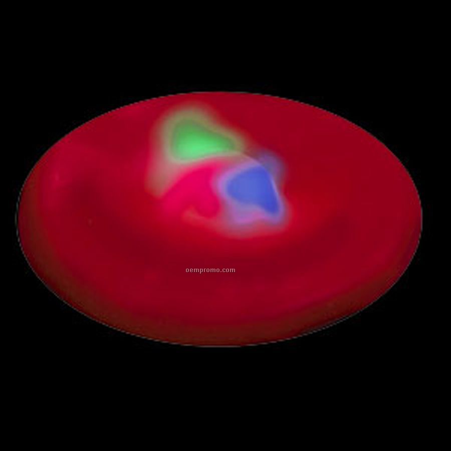 Red Light Up Frisbee With Multi-colored LED Lights