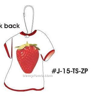 Strawberry T-shirt Zipper Pull