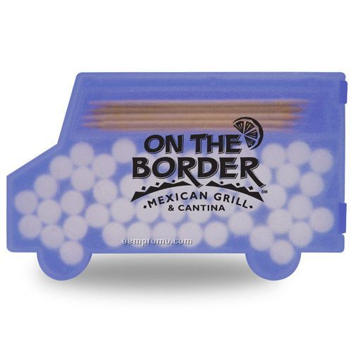 Pick N Mints Delivery Truck Container With Toothpicks & Sugar Free Mints
