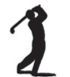 Stock Swinging Golfer Mascot Chenille Patch