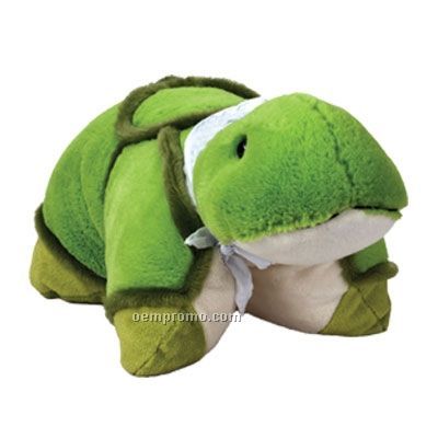Turtle Pillow Pal Stuffed Animal With Bandana