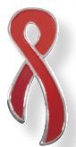 Aids Cause Ribbon Pin (Red)