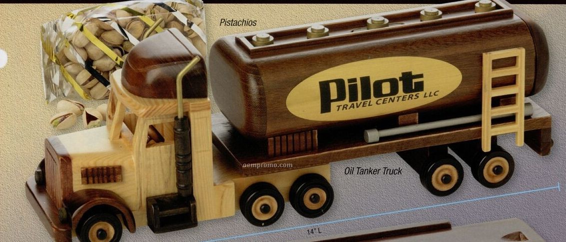 Wooden Oil Tanker W/ Deluxe Mixed Nuts (No Peanuts)