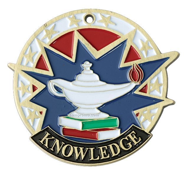 Medals, "Lamp Of Knowledge" - 2" Usa Sports Medals