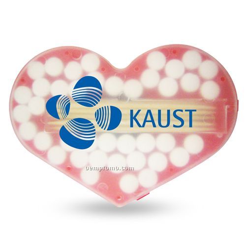 Pick N Mints Heart Container With Toothpicks & Sugar Free Mints