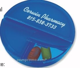 Round 3-compartment Pill Box
