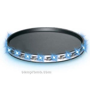 Round Light Up Serving Tray W/ Blue LED