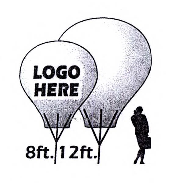 8' Pvc Hot Air Balloon Shaped Inflatable ( One Color Art)