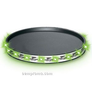 Round Light Up Serving Tray W/ Green LED