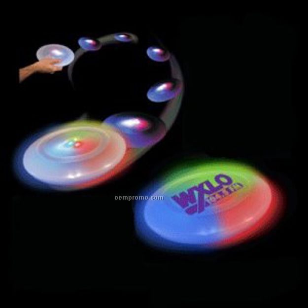 White Light Up Frisbee W/ Multi Color LED