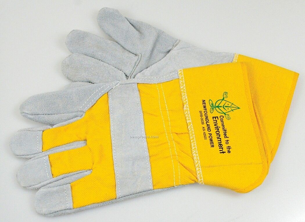 2-tone Split Cowhide Working Gloves