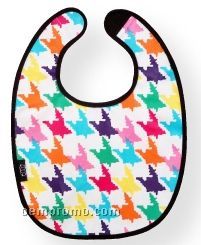 Houndstooth Multi Color Little Yums Baby Bib