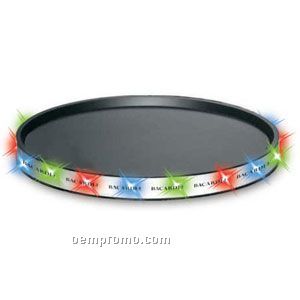 Round Light Up Serving Tray W/ Multi LED