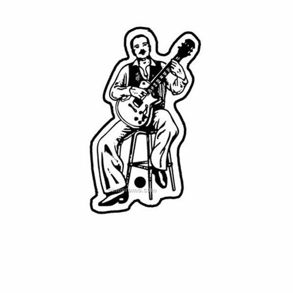 Stock Shape Collection Guitar Player Key Tag