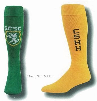 Custom Soccer Tube Sock W/ Knit In Design (7-11 Medium)
