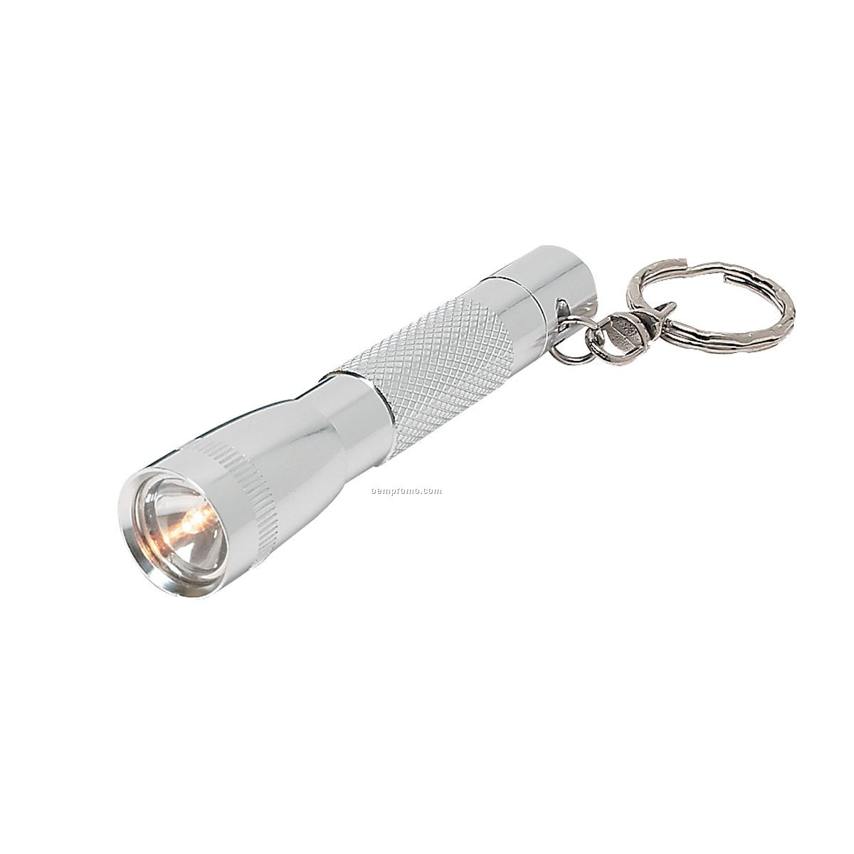 Small Silver Flashlight Keychain