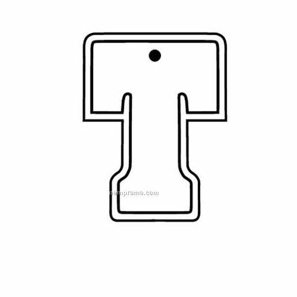 Stock Shape Collection Letter T Key Tag